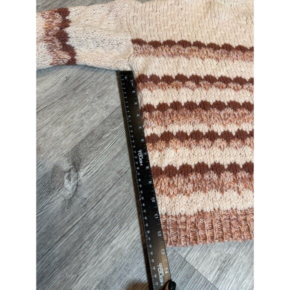 Elsamanda Anthropologie Sweater Women Alpaca Wool Mohair Chunky Stripe NWT Large - Picture 7 of 8